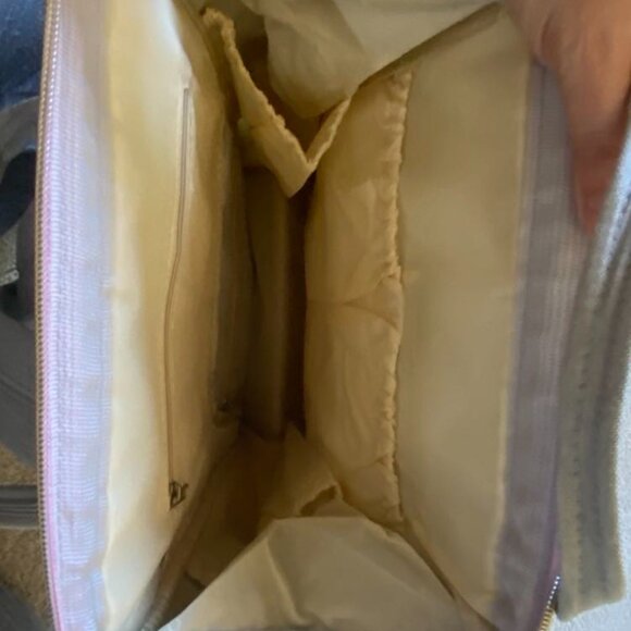 Grey and line pink diaper bag back pack - Picture 4 of 4
